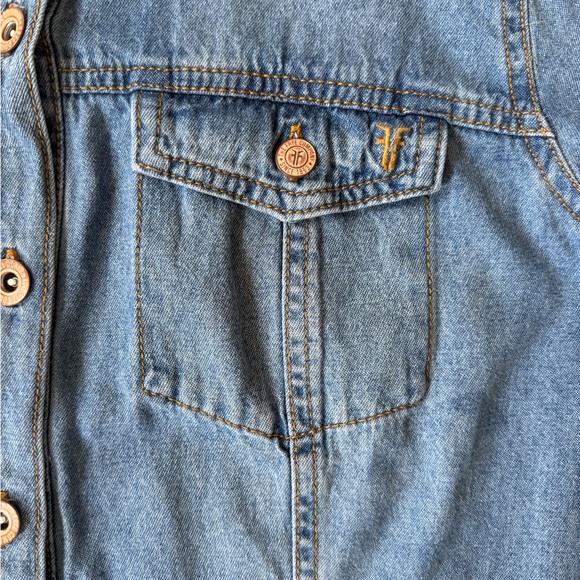 Frye - Women’s Button Down Denim Shirt Dress (EUC) Size: L - Picture 9 of 12
